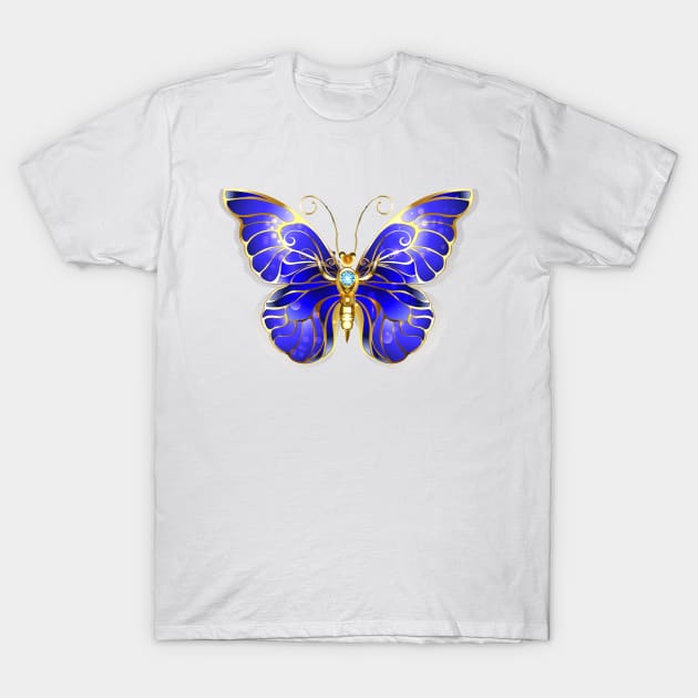 Sapphire Butterfly ( Blue Butterfly ) T-Shirt by Blackmoon9